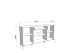 Dariqon Cashmere & Oak Wide Sideboard – 4 Doors, 180cm