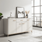 Dariqon Cashmere & Oak Wide Sideboard – 4 Doors, 180cm