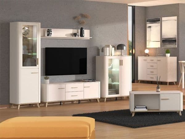 Dariqon Cashmere & Oak Low Display Cabinet