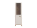 Dariqon Cashmere & Oak Tall Slim Display Cabinet