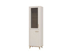 Dariqon Cashmere & Oak Tall Slim Display Cabinet