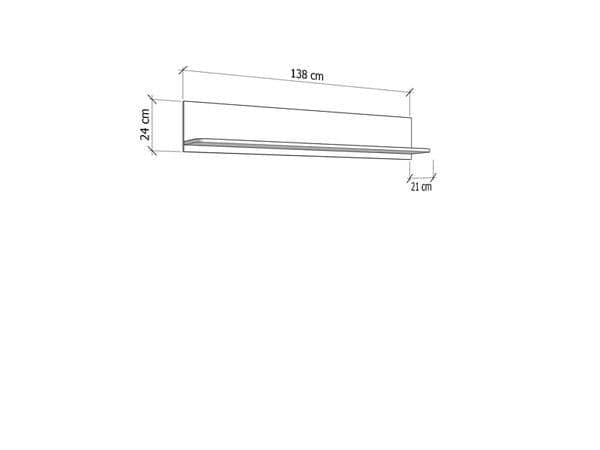Dariqon Cashmere Floating Wall Shelf – 137.5cm