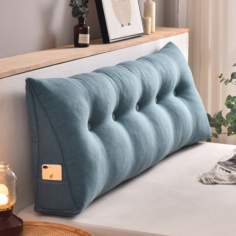 Triangular Backrest Cushion – Teal Blue
