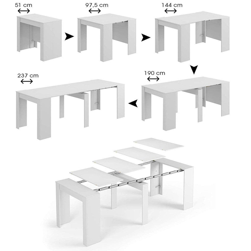 Luiz Concrete Grey Extending Dining Table – 5 Positions