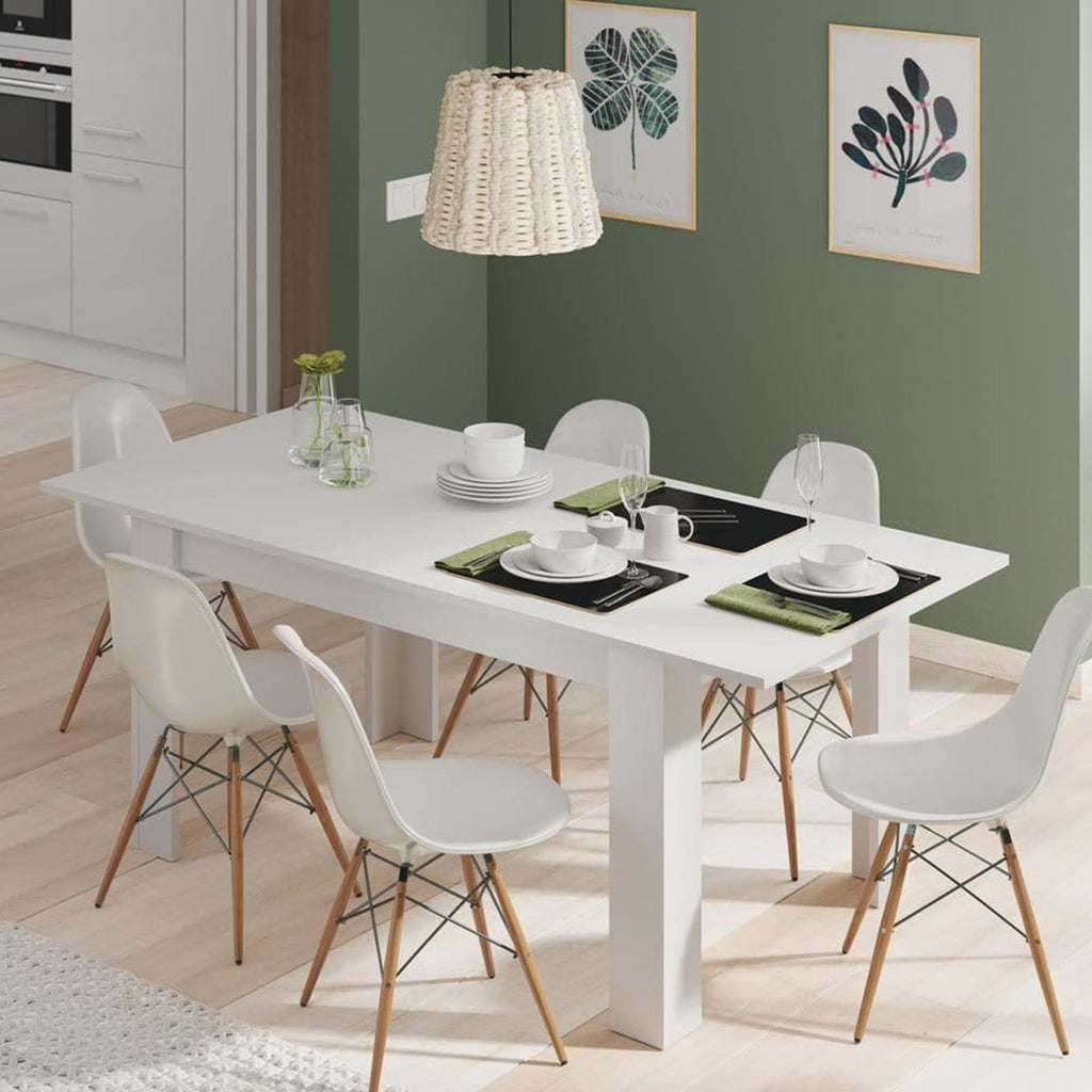 Tevez White Extending Dining Table – 140 to 190cm
