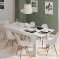 Tevez White Extending Dining Table – 140 to 190cm