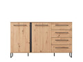 Sorrento Rustic Oak Sideboard – 2 Doors & 4 Drawers