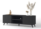 Atlantis Matte Black Large TV Cabinet – 160cm