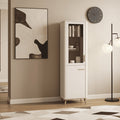 Dariqon Cashmere & Oak Tall Slim Display Cabinet