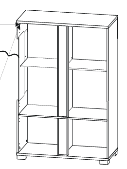 Elise White Gloss & Grey Low Display Cabinet with LED Lights