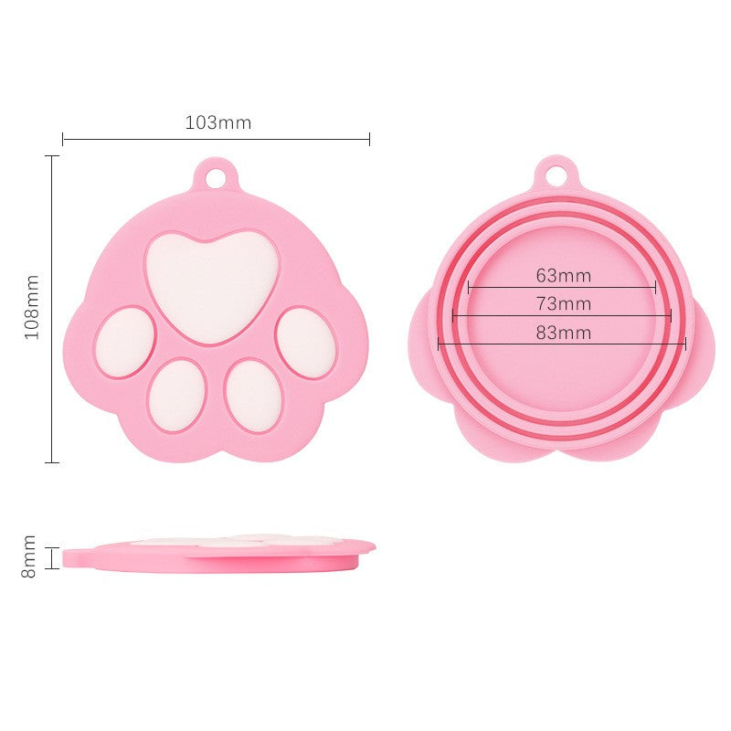 Paw-Shaped Silicone Pet Food Can Lid – image 4
