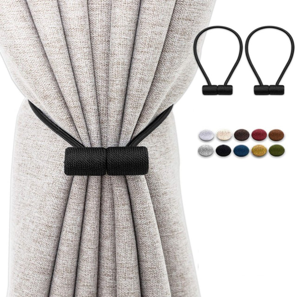 Magnetic Curtain Strap Tiebacks – Fabric Wrapped