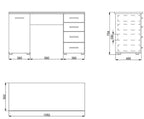 Libro Sonoma Oak Effect Desk with 4 Drawers
