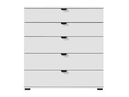 Limone arctic white wide six-drawer chest