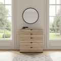 Limone oak effect wide five-drawer chest
