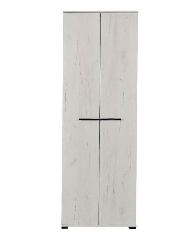 Lucerne light oak effect narrow two-door wardrobe