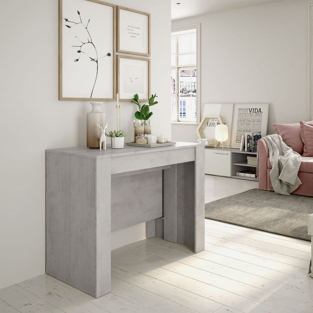 Luiz Concrete Grey Extending Dining Table – 5 Positions