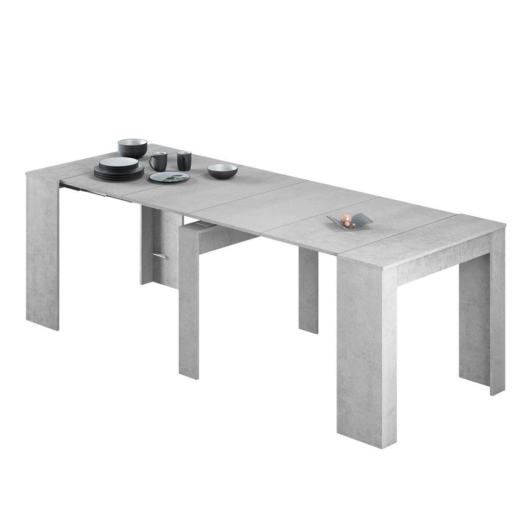 Luiz Concrete Grey Extending Dining Table – 5 Positions