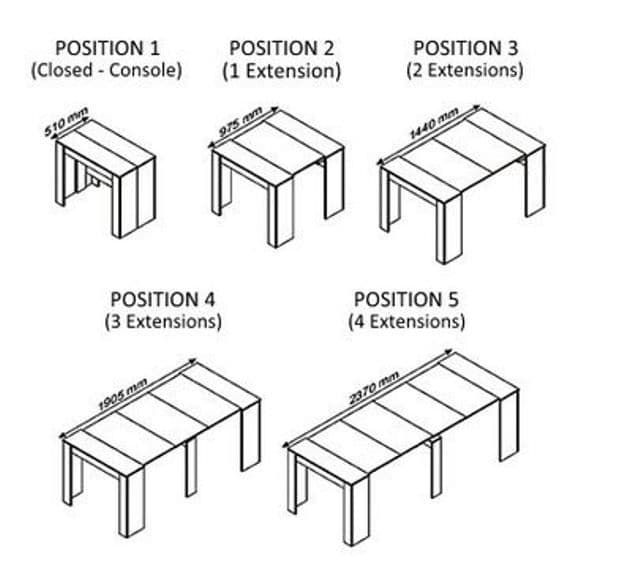 Luiz Oak Effect Extending Dining Table – 5 Positions