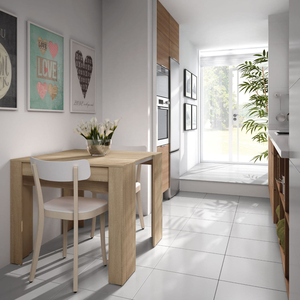 Luiz Oak Effect Extending Dining Table – 5 Positions