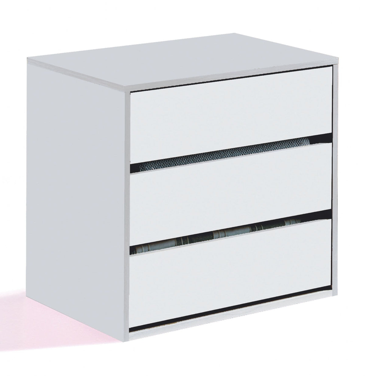Madrid white 3-drawer internal wardrobe drawer unit