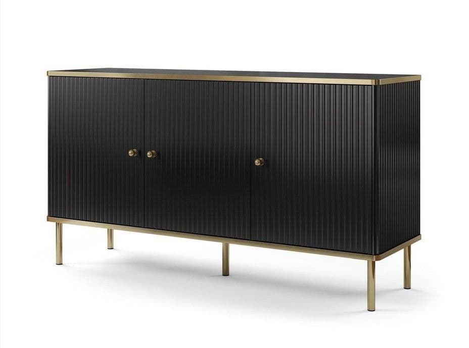 Maison Black & Gold 3-Door Sideboard