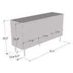 Maison Black & Gold 3-Door Sideboard