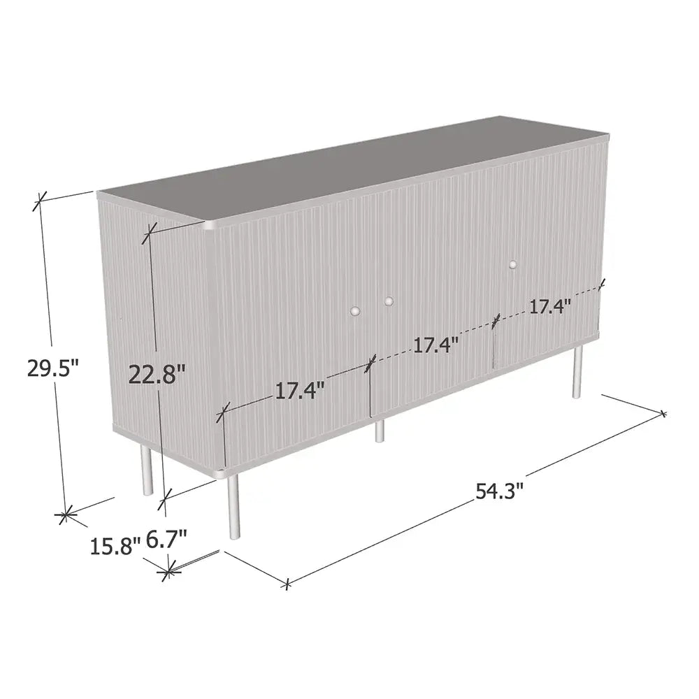 Maison Black & Gold 3-Door Sideboard