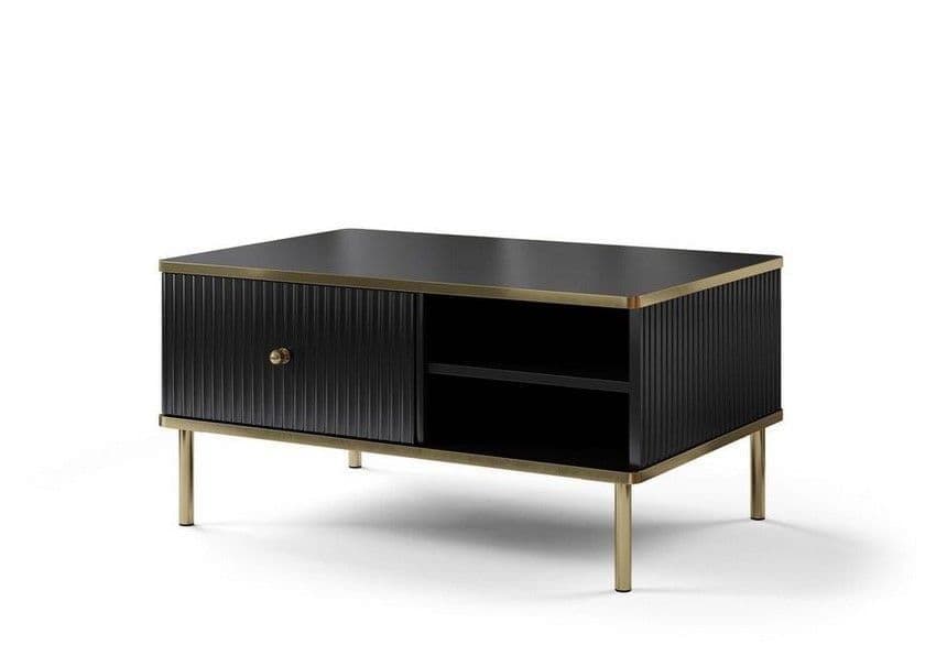 Maison Black & Gold Coffee Table with Storage