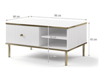 Maison White & Gold Coffee Table with Storage