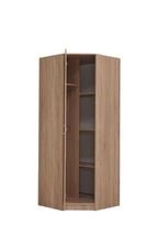 Miami Sonoma oak effect corner wardrobe with hanging rail and shelves