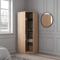 Miami Sonoma oak effect corner wardrobe with hanging rail and shelves