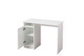 Reygo Matt White Computer Desk with Cupboard