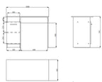 Reygo Matt White Computer Desk with Cupboard