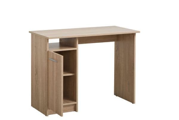 Reygo Sonoma Oak Computer Desk with Cupboard