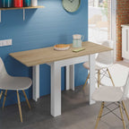 Riccardo White & Light Oak Small Extending Dining Table