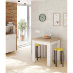 Riccardo White & Light Oak Small Extending Dining Table