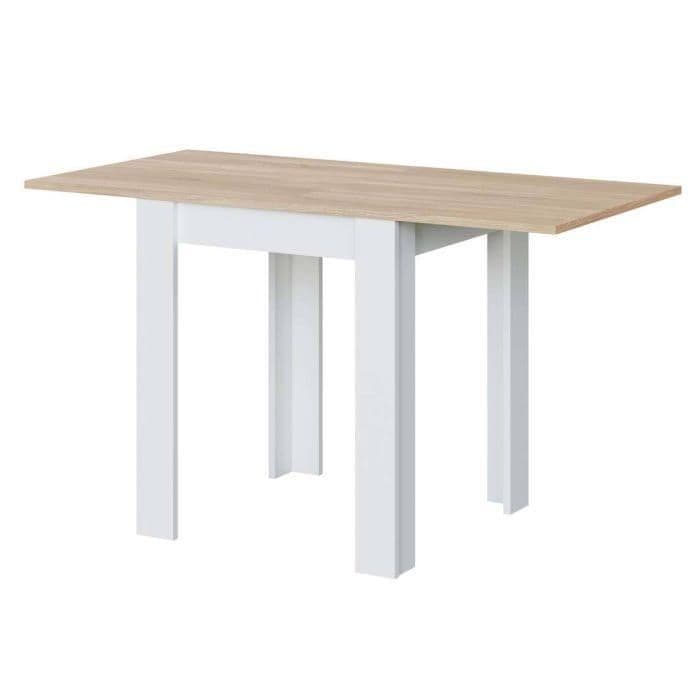 Riccardo White & Light Oak Small Extending Dining Table
