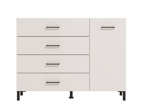 Romero White Sideboard – 4 Drawers & Cupboard