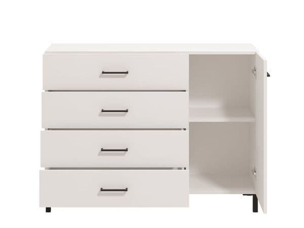 Romero White Sideboard – 4 Drawers & Cupboard