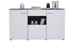 Royce White Gloss Wide 3-Door Sideboard