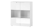 Santino white gloss display cabinet with glass display windows