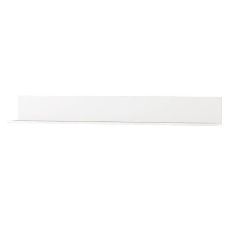 Santino white gloss long floating wall shelf