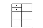 Santino white high gloss tall sideboard with two doors and two drawers