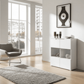 Santino white gloss display cabinet with glass display windows