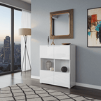 Santino white gloss display cabinet with glass display windows