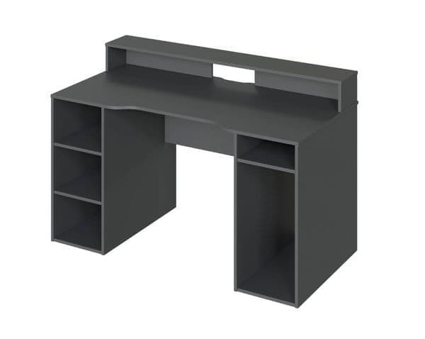 Sega Dark Grey Gaming Desk with Hutch