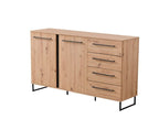 Sorrento Rustic Oak Sideboard – 2 Doors & 4 Drawers