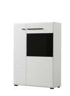 Terrento White Gloss Short Display Cabinet