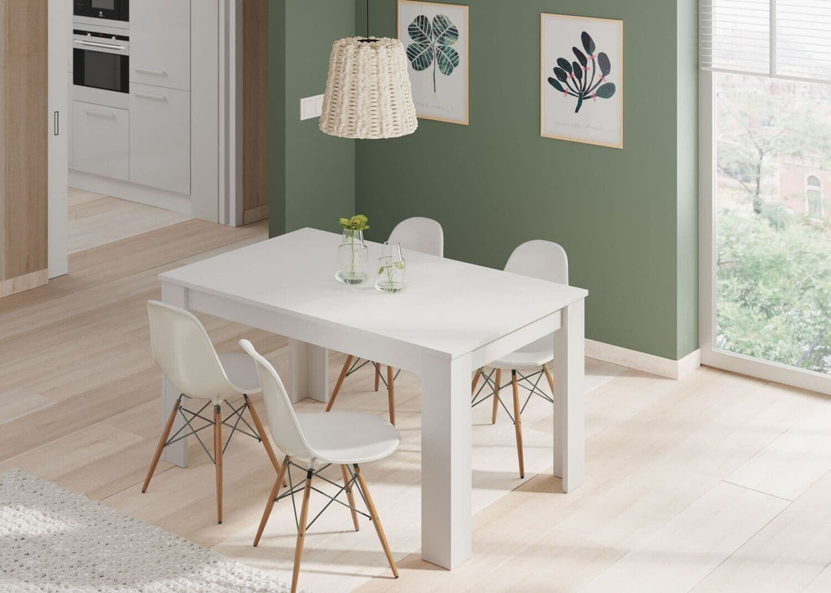 Tevez White Extending Dining Table – 140 to 190cm